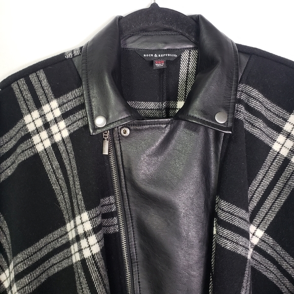Rock & Republic Moto Style Poncho Jacket - Picture 9 of 16